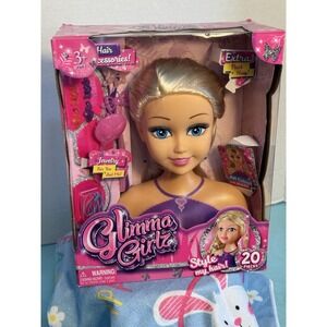 Glimma Girlz - "Style My Hair!" - 20 PIECES - NEW in BOX - Toy Figure Hair